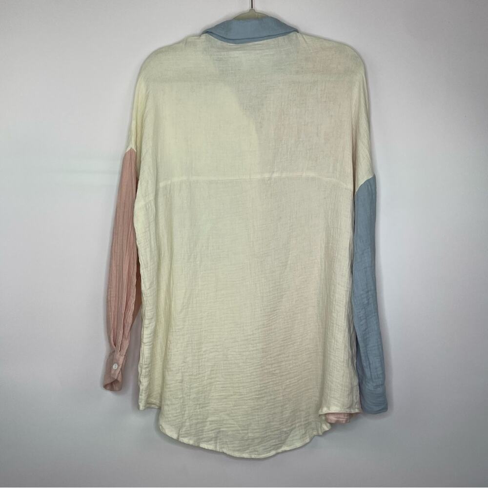 Unbranded Oversized Button Down Long Sleeve Paste… - image 5